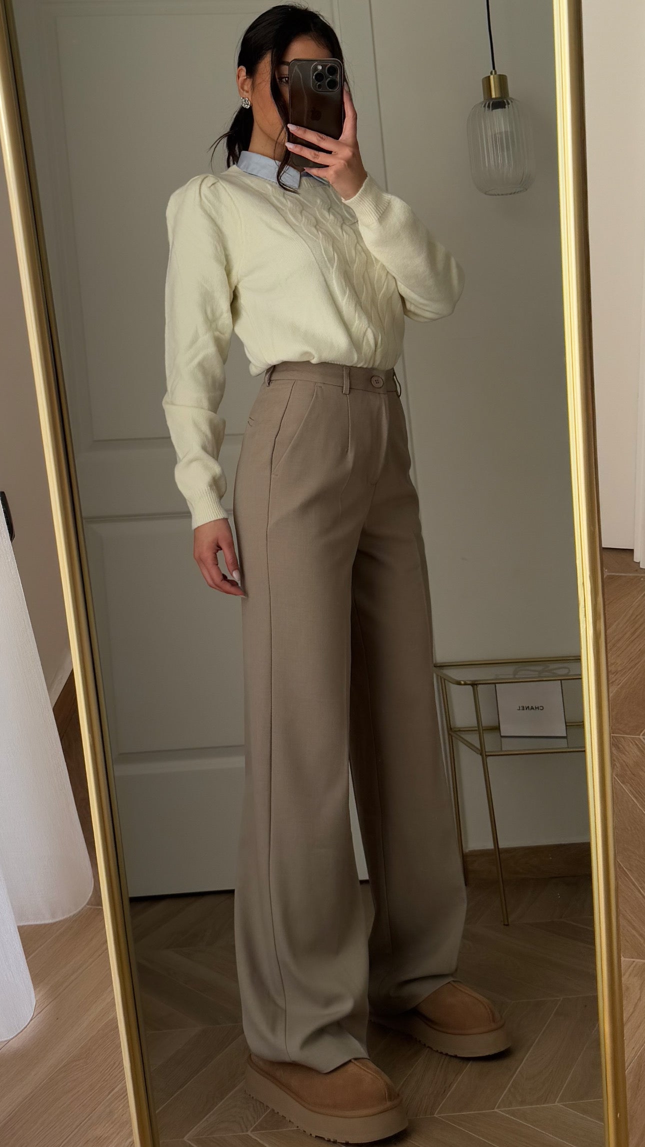 Pantaloni Palazzo Beige