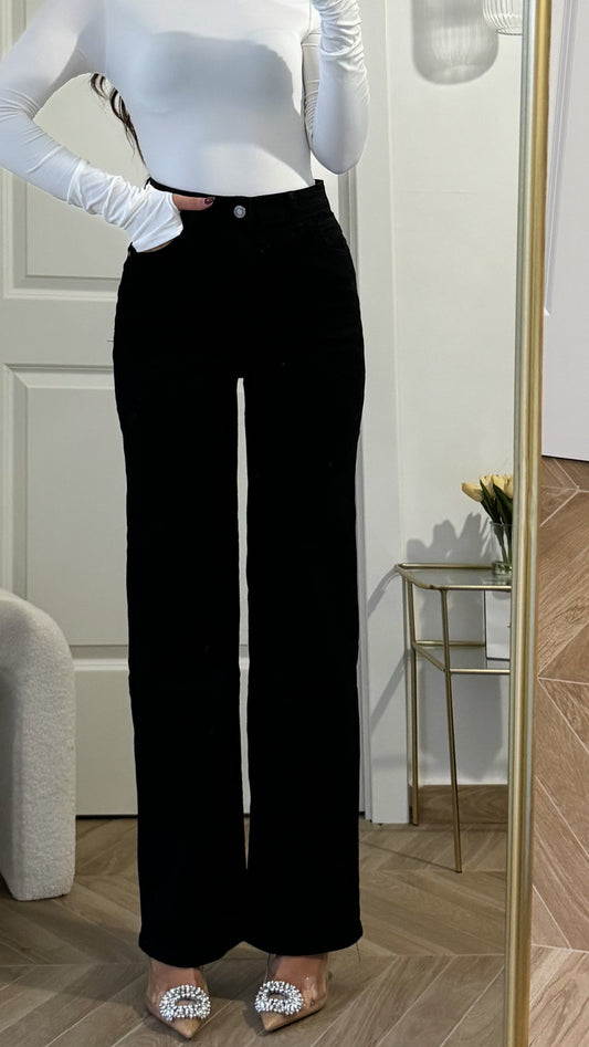 Jeans wide leg Black