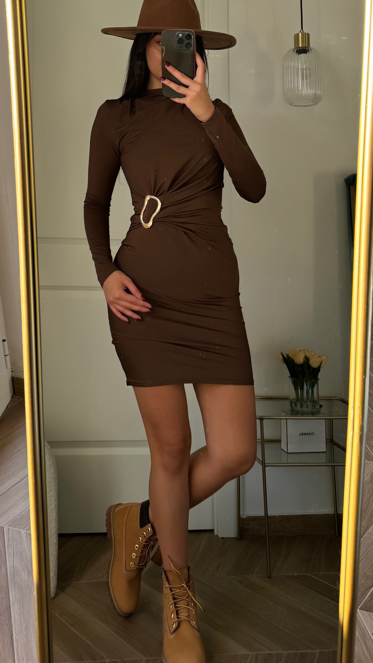 Mini Dress Brown