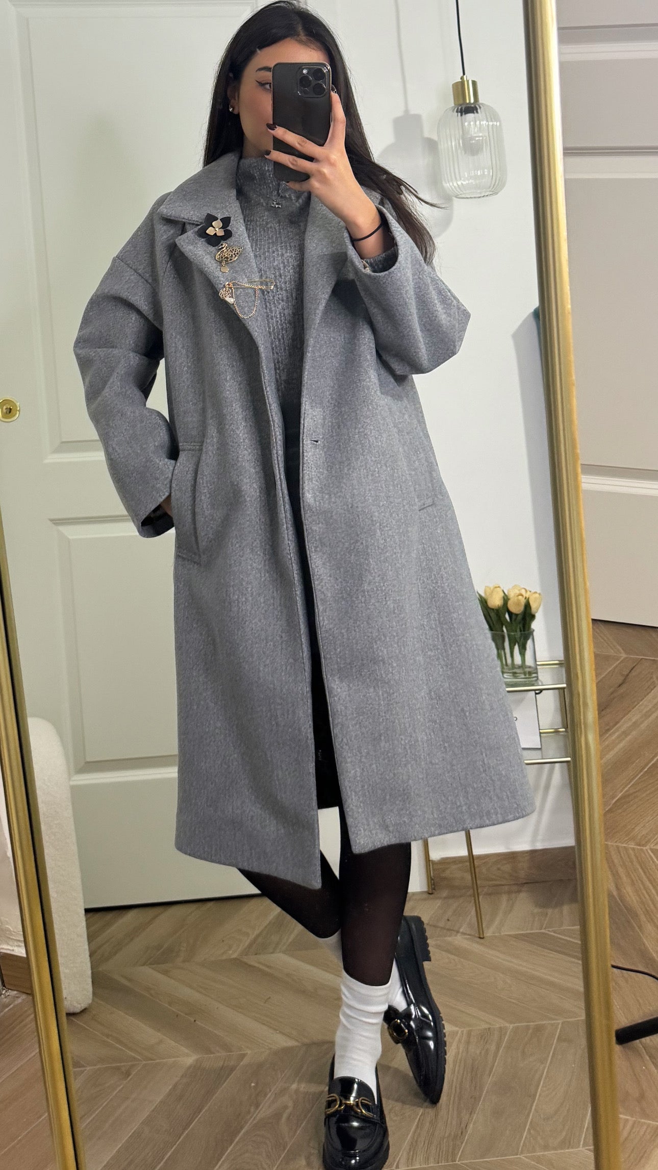 Cappotto Spilla Grey